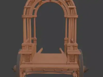Ornate Carriage 3D Model 3D model