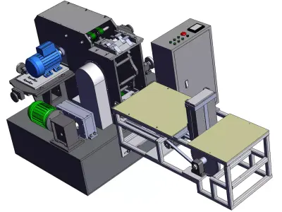 Automatic Wood Cutting and Shaping Equipment 3D model