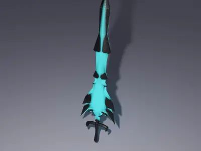 Crystal Sword Free low-poly 3D model