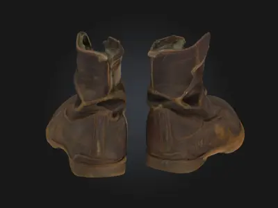 Worn Out Boots  Every Scuff Tells a Story 3D model
