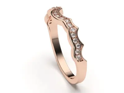  solitaire with ring sizes  8 part S45 3D print model