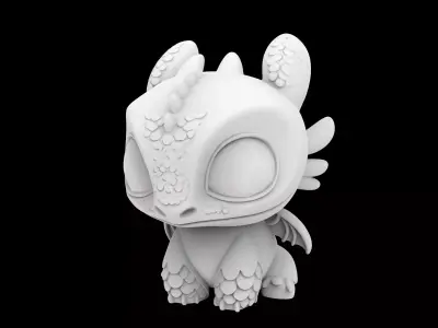 Toothless Banguela 3D Print Model 3D print model