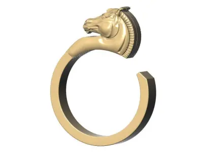 ZBrush Horse Ring  Printable CAD Design 3D print model
