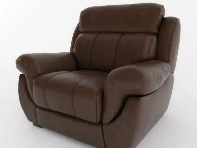 Chair leather recliner 3D model purchase