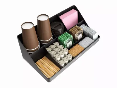 Coffee and tea station organizer large 3D model