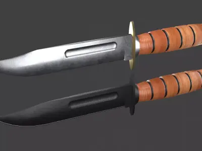Cabaret Knife Low-poly 3D model