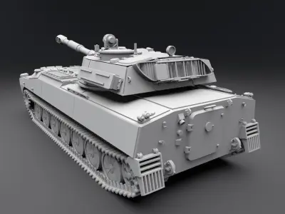 2s1 Gvozdika SPH scale model 3D print model