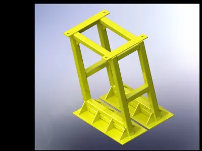 Small Concrete Block Machine 3D model