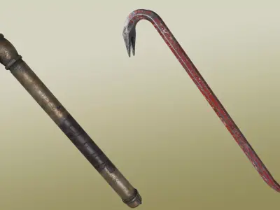 Apocalyptic Melee Weapons Volume 1 Low-poly 3D model