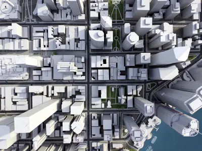 Brisbane Low-poly 3D model
