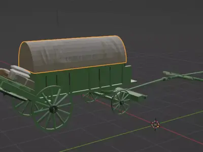 French Napoleonic Supply Train 3D model
