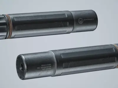 supressor ar15 m4 m16 silencer dead air sandman Low-poly 3D model