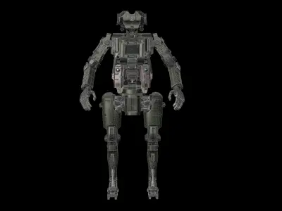 Police Cyborg Robot Low-poly 3D model Low-poly 3D model