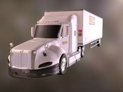 Cargo Truck Low-poly 3D model