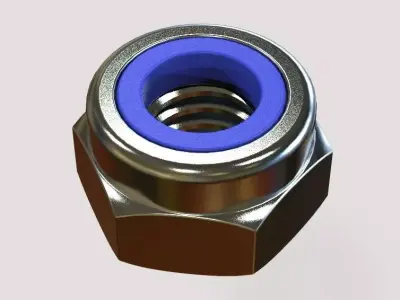 M5 Hexagon Nylon Locking Nuts 3D print model