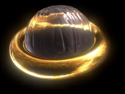 Ringshaped UFO Low-poly 3D model