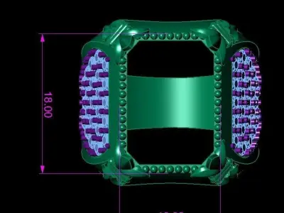 EMERALD STONE MEN RING 3D print model