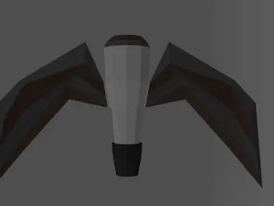 Spy spaceship Free low-poly 3D model