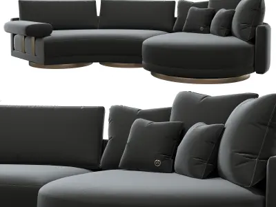 luxence jet sectional sofa 3D model
