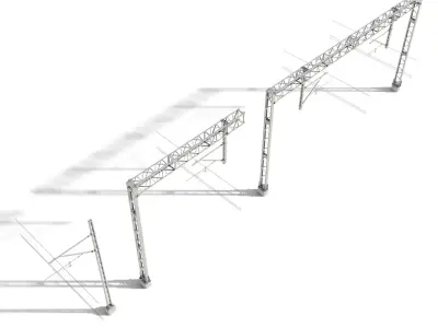 Railway Catenary - Modular pack 3D model