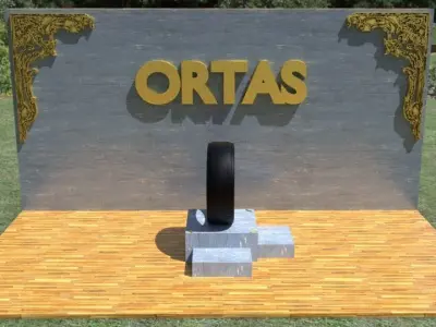 ORTAS TIRE NO 20 GAME READY Low-poly 3D model