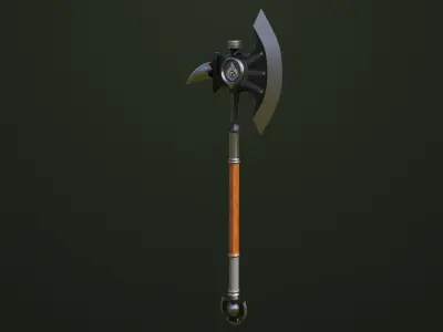 Battle Axe11 All PBR Unity UE Textures Included Low-poly 3D model