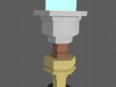 Low-Poly Star Wars Lightsaber 3D model Low Poly laser weapon Low-poly 3D model