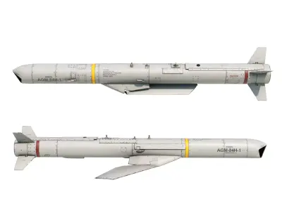 AGM-84H-K SLAMER Air-to-Ground missile 3D model