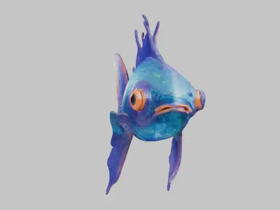 Stylized 3D Fish Model Low-poly 3D model