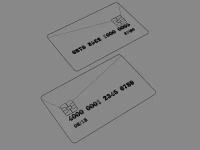 Visa Gold Card Realistic 3D Model Free low-poly 3D model