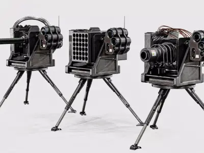 Defense Weapon Systems Low-poly 3D model