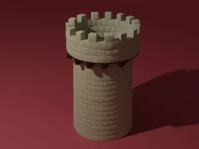 Stone tower 3D model