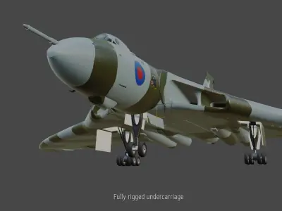 Avro Vulcan B2 bomber 3D model