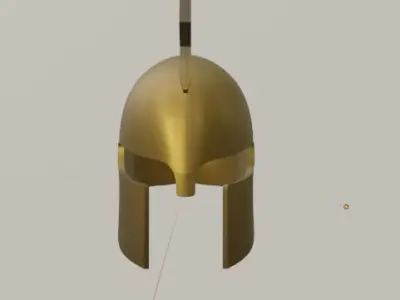 HELMET gold spartan Free 3D model