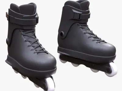Man and Woman in Agressive Skates 152 3D model