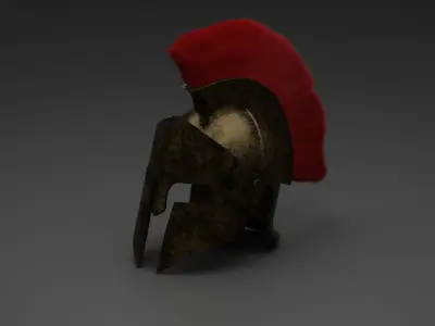 6 Spartan Helmets 3D model