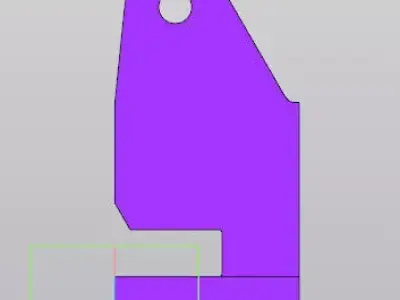 Heavy Duty Lifting Hook Bracket Right Side - Industrial Part 3D model
