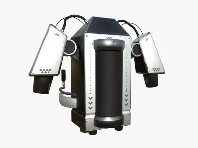 Jetpack G08 Light Steel - SciFi Character Design Low-poly 3D model