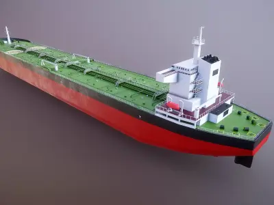 Oil Tanker Vessel Low-poly 3D model