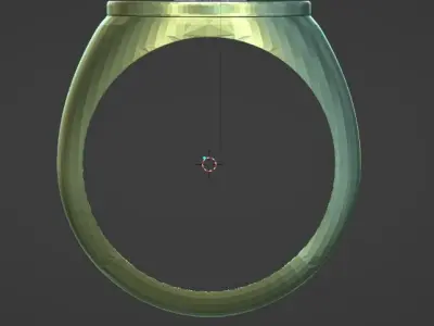 kneeling warrior ring 3D print model