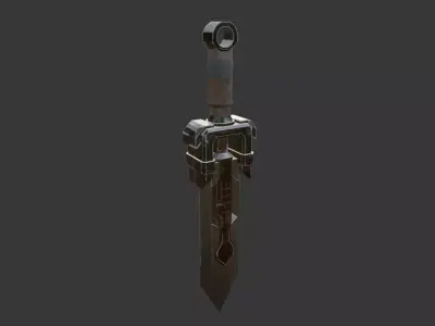 Warrior Sword PBR Low-Poly 3D model Free low-poly 3D model