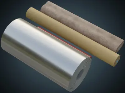 Leather And Steel Rolls 1A Low-poly 3D model