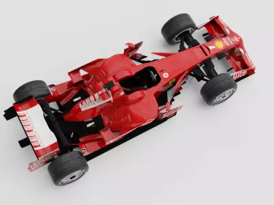 Ferrari 2008 Season F2008 F1 Car Free low-poly 3D model