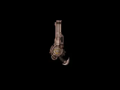 Steampunk Gun 3D model
