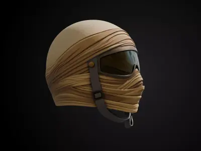 Stylized Desert Rebel Warrior Helmet - Dune Nomad 3D print model