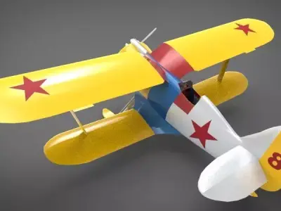 Polikarpov I-153 Aircraft 3D model purchase