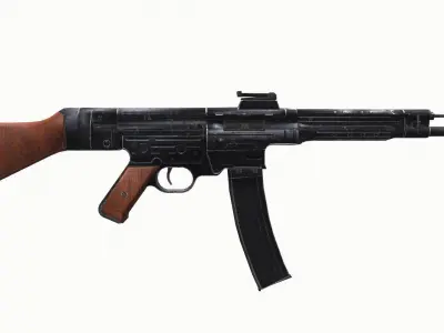 MP 44 Assault Rifle low-poly PBR Free low-poly 3D model