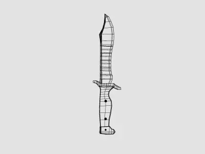 Bowie Knife CSGO Skin Free low-poly 3D model