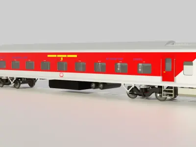 Indian Railway AC 3-Tier LHB Coach 3D model