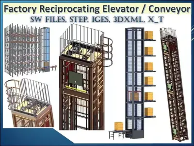 Factory Reciprocating Elevator for Multi-Level Material Handling 3D model